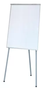 Magnetický flipchart s lakovaným kovovým povrchem a nastavením výšky.