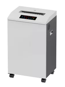 Robustní skartovací stroj s řezem o velikost 1 x 2 mm.