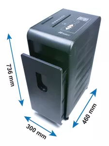 Topdrop – skartovač v křížovém řezu 2 x 10 mm, skartuje až 20 listů papíru gramáže 70 g/m2, navíc i CD/DVD, svorky, plastové karty, objem koše 40 l, doba skartace 60 min. AT | Kancelářská technika od Topdrop.cz