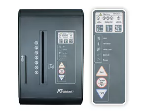 Topdrop – skartovač v křížovém řezu 2 x 10 mm, skartuje až 20 listů papíru gramáže 70 g/m2, navíc i CD/DVD, svorky, plastové karty, objem koše 40 l, doba skartace 60 min. AT | Kancelářská technika od Topdrop.cz