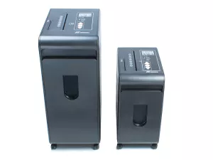 Topdrop – skartovač v křížovém řezu 2 x 10 mm, skartuje až 20 listů papíru gramáže 70 g/m2, navíc i CD/DVD, svorky, plastové karty, objem koše 40 l, doba skartace 60 min. AT | Kancelářská technika od Topdrop.cz