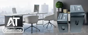 Topdrop – skartovač v křížovém řezu 2 x 10 mm, skartuje až 20 listů papíru gramáže 70 g/m2, navíc i CD/DVD, svorky, plastové karty, objem koše 40 l, doba skartace 60 min. AT | Kancelářská technika od Topdrop.cz