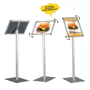 Informační tabule na stojanu 120 cm, A3 na šířku i výšku.