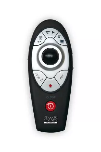 Topdrop – Prezentační dálkové ovládání (4 tlačítka) a laserové ukazovátko v jednom. USB skrytý přijímač a automatická instalace ovladače Plug & Play 2x3 | Kancelářská technika od Topdrop.cz