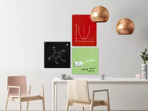 Topdrop – Magnetická skleněná tabule 45 x 45 cm se skrytou montáží - barva modrá 2x3 | Kancelářská technika od Topdrop.cz