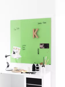 Topdrop – Magnetická skleněná tabule 45 x 45 cm se skrytou montáží - barva modrá 2x3 | Kancelářská technika od Topdrop.cz