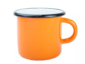 Kvalitní ocelový smaltovaný celobarevný plechový hrnek 12 Oz