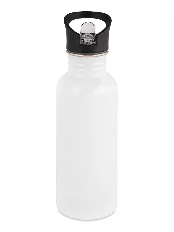 Topdrop – Bílá nerezová sportovní lahev na vodu - 600 ml | Kancelářská technika od Topdrop.cz