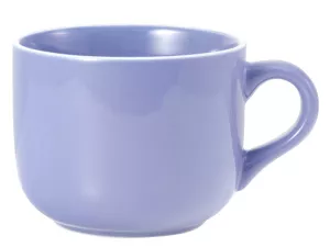 Barevný porcelánový hrnek na snídani nebo veliké kafe.