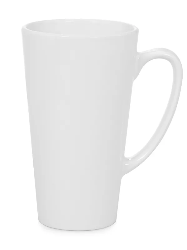 Topdrop – Keramický Latté hrneček 0,5 L bílý s konickým tvarem pro sublimační potisk. | Kancelářská technika od Topdrop.cz