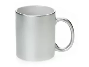 Kvalitní keramický hrnek pro sublimační potisk stříbrný.