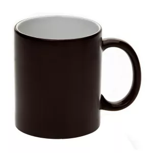 Měnící se černý hrneček s matným povrchem pro sublimační potisk.