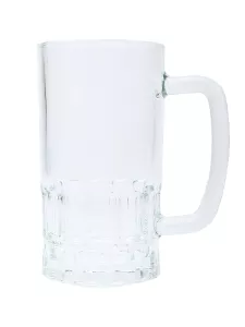 Pivní půllitr skleněný čirý 20 Oz s prolisy ve spodní části.