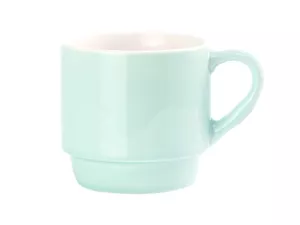Elegantní porcelánový hrnek v pastelové barvě zelená mint
