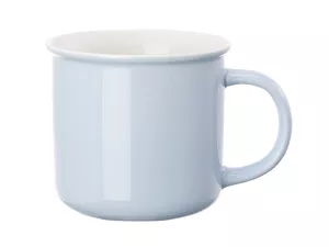 Exklusivní barevný porcelánový hrnek v pastelových barvách s bílou elegantní linkou