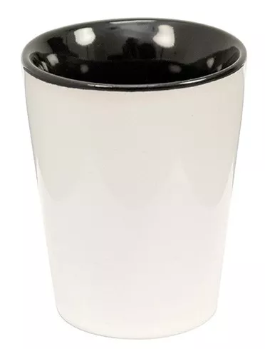 Topdrop – Keramický panák bílý s černým vnitřkem - 1,5 Oz | Kancelářská technika od Topdrop.cz