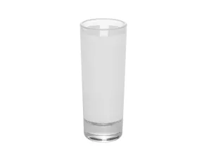 Skleněný panák s bílým podkresem a objemem 60 ml