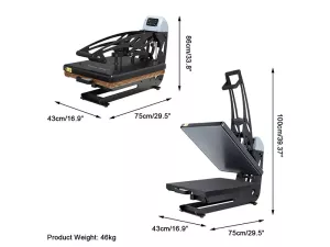 Topdrop – Manuání tepelný lis s automatickým otevíráním s rozměrem pracovní desky 50,8 x 40,6 cm | Kancelářská technika od Topdrop.cz