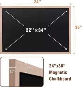 Topdrop – Magnetická tabule s retro dřevěným rámem v rozměru 86 x 56 cm. CLASSIC | Kancelářská technika od Topdrop.cz