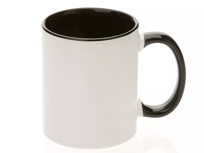 Topdrop – Keramický bílý hrnek s barevným vnitřkem a uchem pro sublimační potisk. | Kancelářská technika od Topdrop.cz