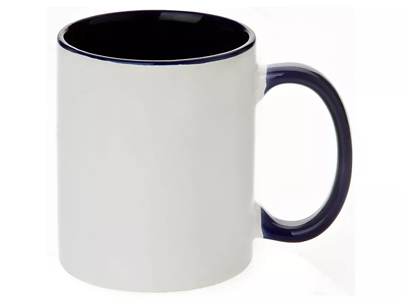 Topdrop – Keramický bílý hrnek s barevným vnitřkem a uchem pro sublimační potisk. | Kancelářská technika od Topdrop.cz