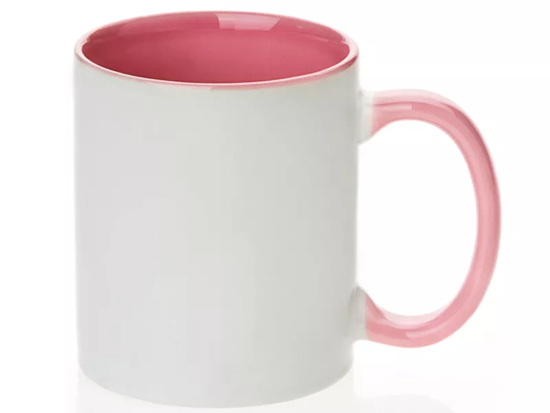 Topdrop – Keramický bílý hrnek s barevným vnitřkem a uchem pro sublimační potisk. | Kancelářská technika od Topdrop.cz