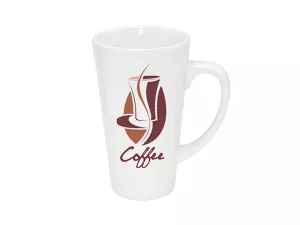 Keramický hrnek latté bílý určený pro potisk sublimací.