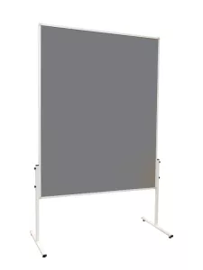 Moderační tabule PREMIUM s šedým textilním povrchem.