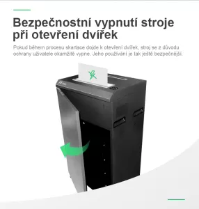Topdrop – Robustní skartovací stroj praktického designu v odolném plechovém provedení s řezem 2 x 10 mm. AT | Kancelářská technika od Topdrop.cz