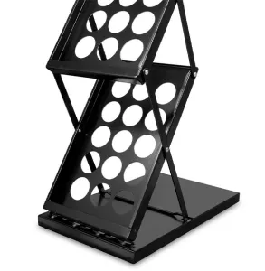 Topdrop – Skládací jednostranný hliníkový stojan z řady Blackline na letáky Zick-Zack - pro 4 x A4 | Kancelářská technika od Topdrop.cz Topdrop – Skládací jednostranný hliníkový stojan z řady Blackline na letáky Zick-Zack - pro 4 x A4 | Kancelářská technika od Topdrop.cz