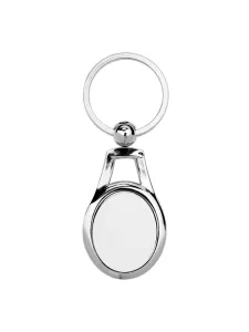 Topdrop – Kovový přívěsek na klíče lesklý stříbrný | Kancelářská technika od Topdrop.cz