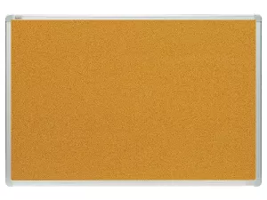 Kvalitní korková tabule s hliníkovým rámem.