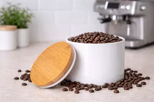 Topdrop – Potisknutelná kuchyňská dóza s bambusovým víčkem 400 ml | Kancelářská technika od Topdrop.cz