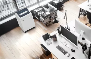 Topdrop – Profesionální skartovačka s automatickým mazáním a dotykovou obrazovkou pro osobní použití a malé kanceláře KOBRA | Kancelářská technika od Topdrop.cz