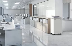 Topdrop – Profesionální skartovačka s dotykovou obrazovkou pro velké kanceláře a centralizované použití. KOBRA | Kancelářská technika od Topdrop.cz