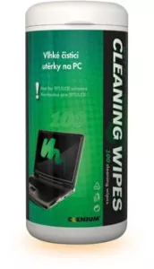 Vlkhké utěrky na PC v dóze.