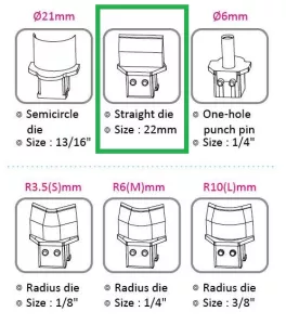 Výsekový nůž pro KW triO 9521 velikosti 22 mm s rovným ostřím.