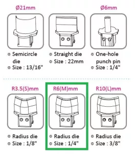 Výsekový rádius pro KW triO 9521 s průměrem 6 mm.