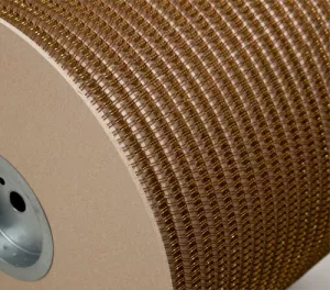 Kvalitní drátěná vazba  na cívce 11,1 mm, bronzová barva.