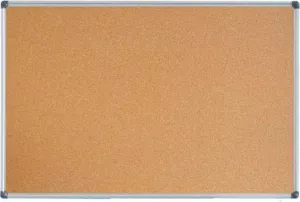 Kvalitní korková tabule s hliníkovým rámem.