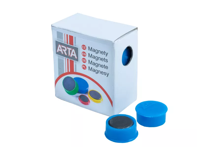 Topdrop – Magnety ARTA průměr 16mm, modré (10ks v balení) | Kancelářská technika od Topdrop.cz