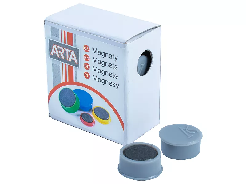 Topdrop – Magnety ARTA průměr 16mm, šedé (10ks v balení) | Kancelářská technika od Topdrop.cz