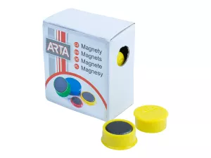 Magnety ARTA průměr 16mm, žluté (10ks v balení)