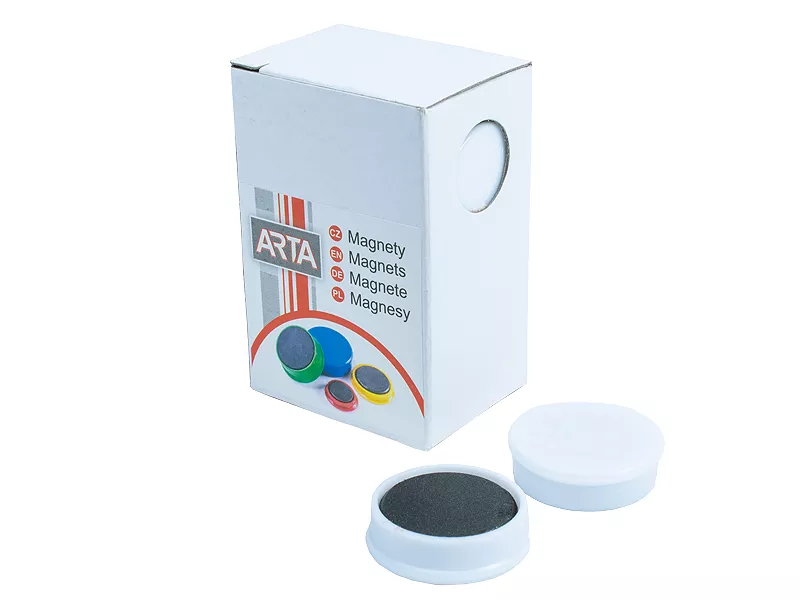 Topdrop – Magnety ARTA průměr 25mm, bílé (10ks v balení) | Kancelářská technika od Topdrop.cz