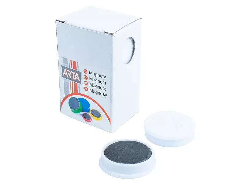 Topdrop – Magnety ARTA průměr 30mm, bílé (10ks v balení) | Kancelářská technika od Topdrop.cz