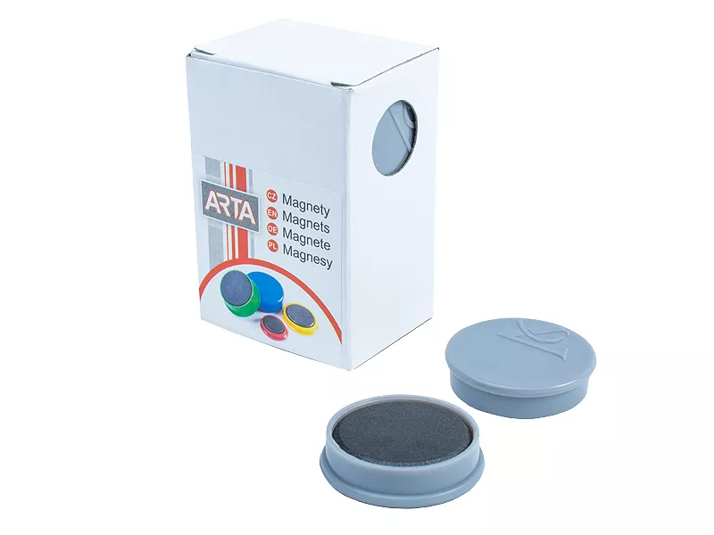 Topdrop – Magnety ARTA průměr 30mm, šedé (10ks v balení) | Kancelářská technika od Topdrop.cz