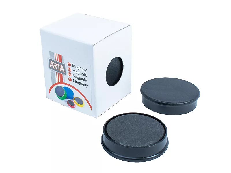 Topdrop – Magnety ARTA průměr 40mm, černé (4ks v balení) | Kancelářská technika od Topdrop.cz