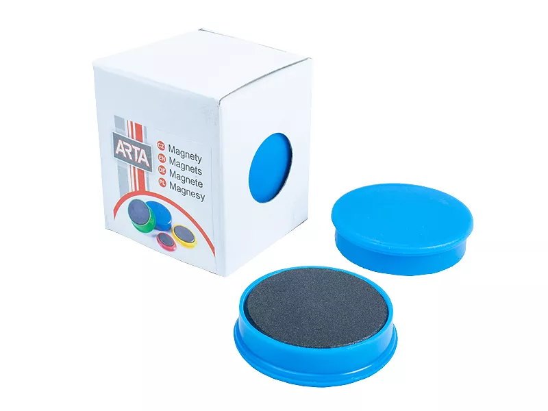 Topdrop – Magnety ARTA průměr 40mm, modré (4ks v balení) | Kancelářská technika od Topdrop.cz