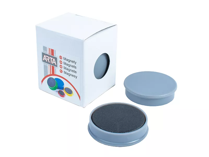 Topdrop – Magnety ARTA průměr 40mm, šedé (4ks v balení) | Kancelářská technika od Topdrop.cz