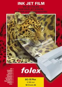 Čirá univerzální fólie pro inkoustové tiskárny.